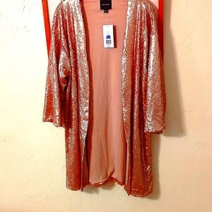 Women's Long Sleeve Sequin Topper   Size L  $26